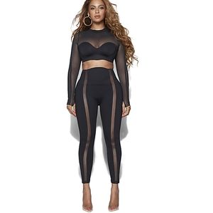 Ivy Park Black Pack Mesh Leggings